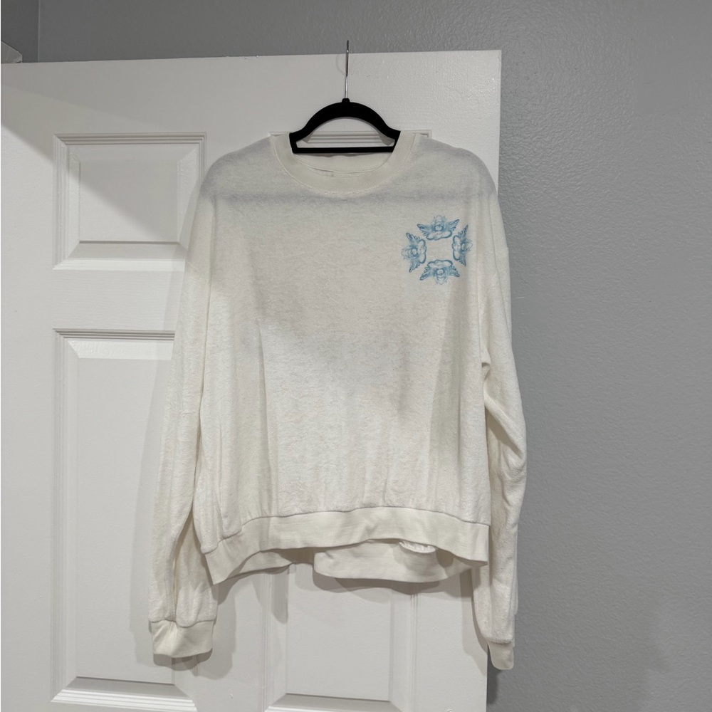Boys Lie Women's Cream Sweatshirt (terrycloth material)